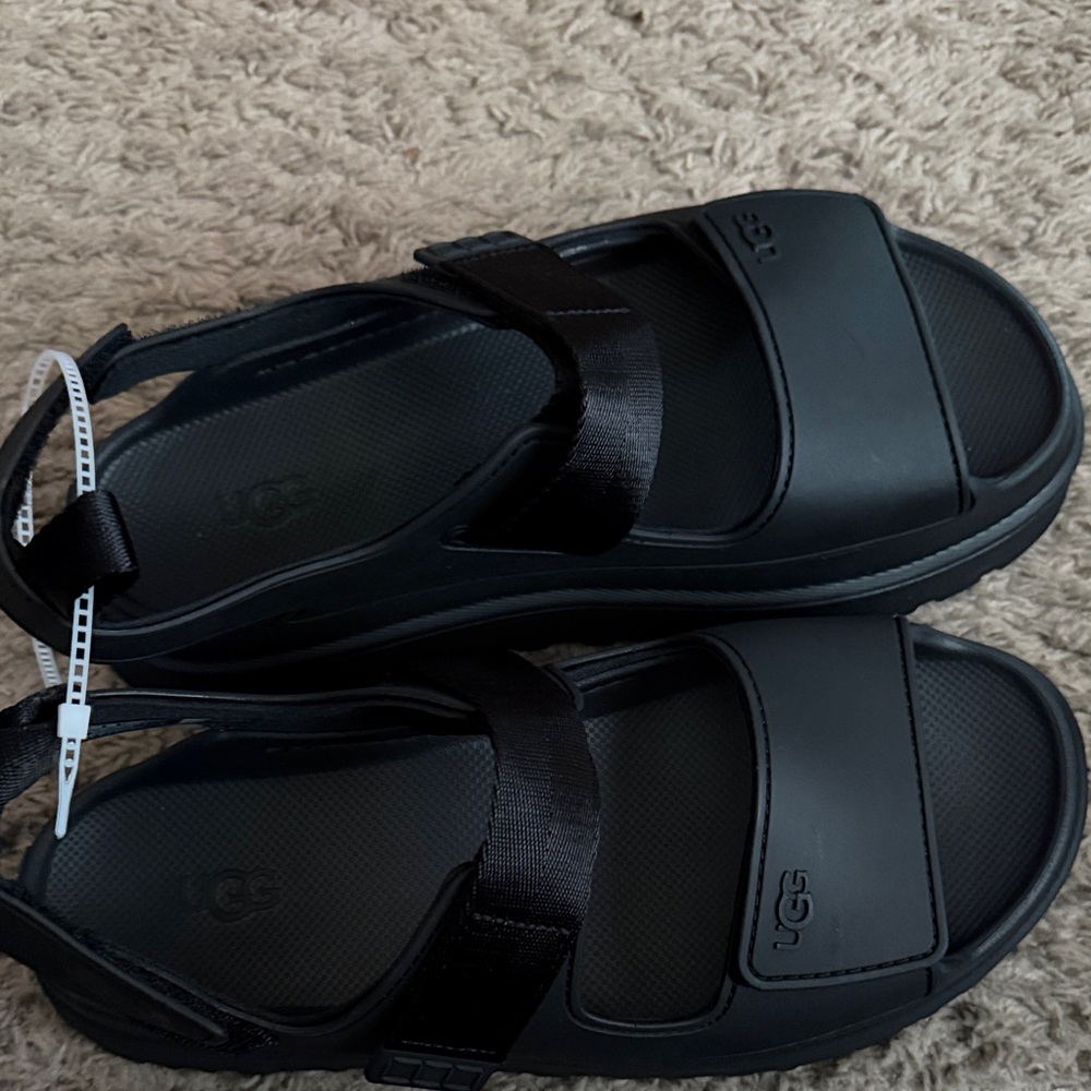 UGG Sleek Black Slide Sandals